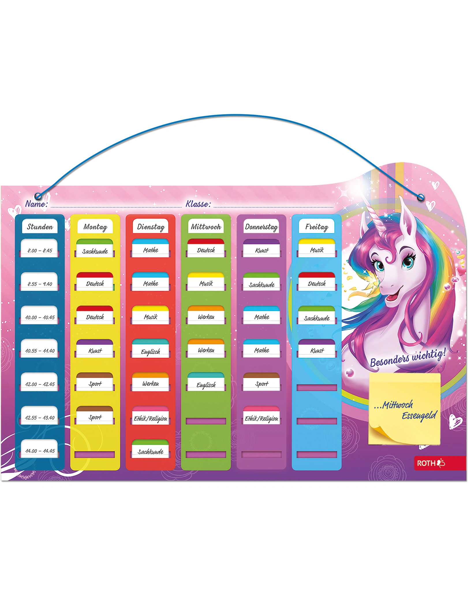 Stundenplan STECK-FIX EINHORN A3
