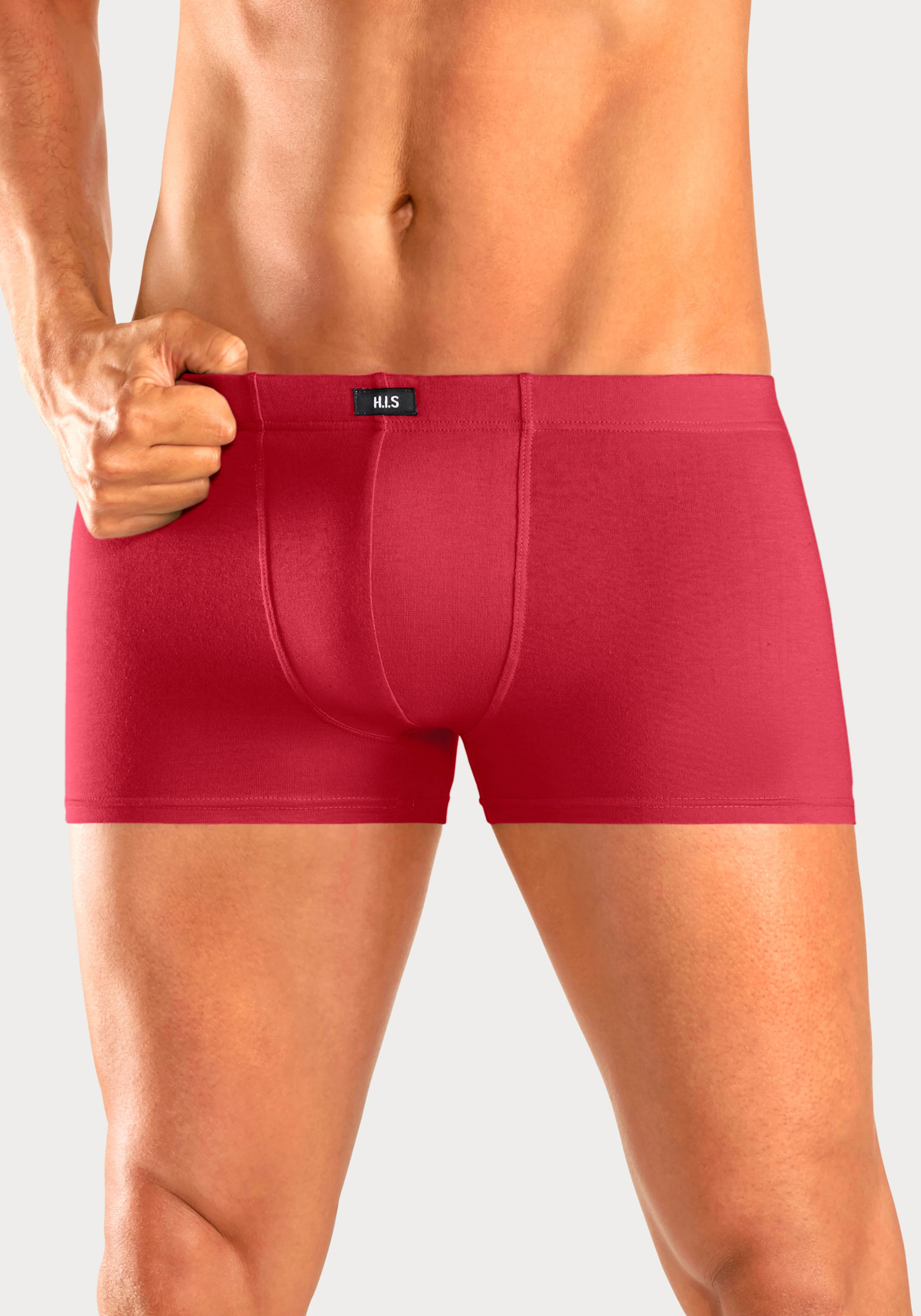H.I.S Boxer in rot, blau, marine, khaki, grau-meliert