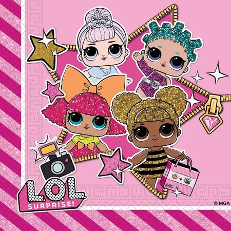 Procos L.O.L. Papierservietten 33x33cm, 20 Stück
