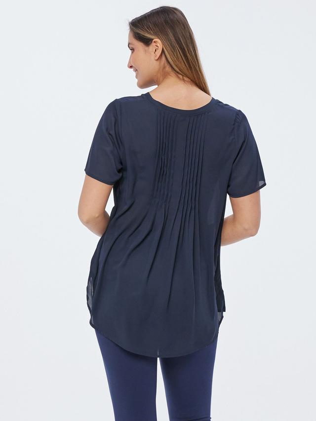 Chiffonbluse mit Biesen