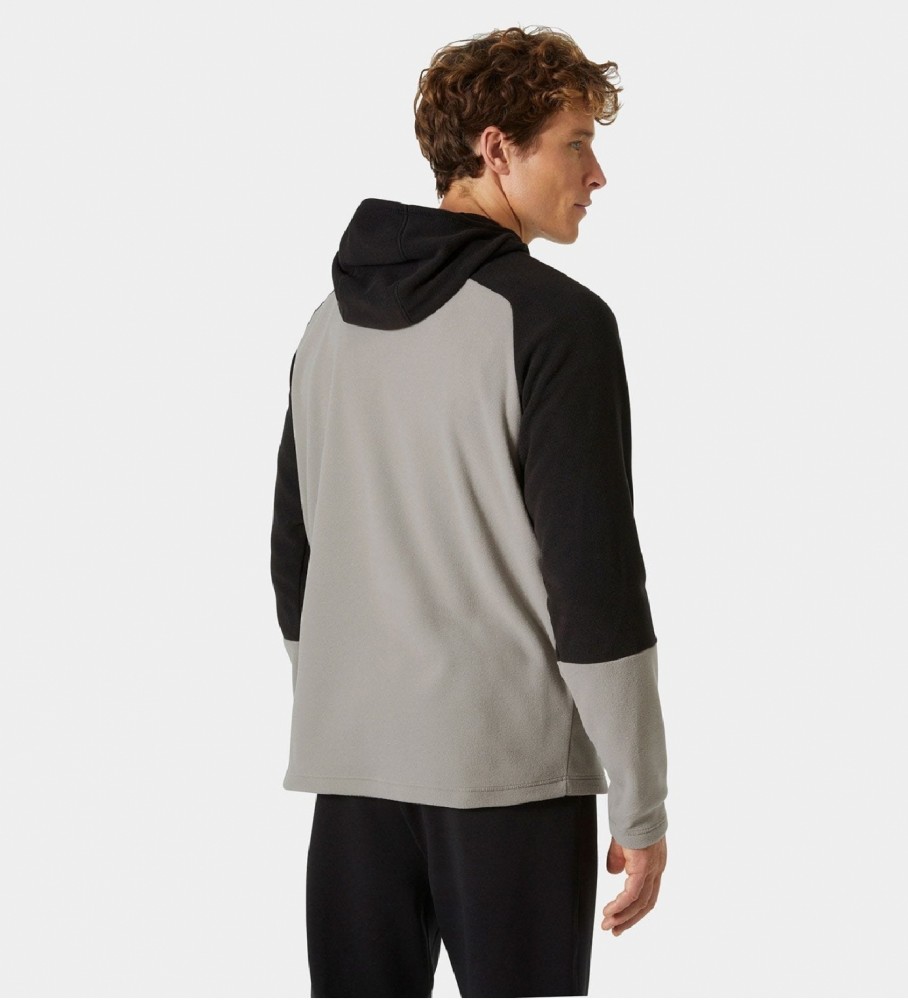 Moletom com capuz Helly Hansen Daybreaker Logo, cinza e preto.