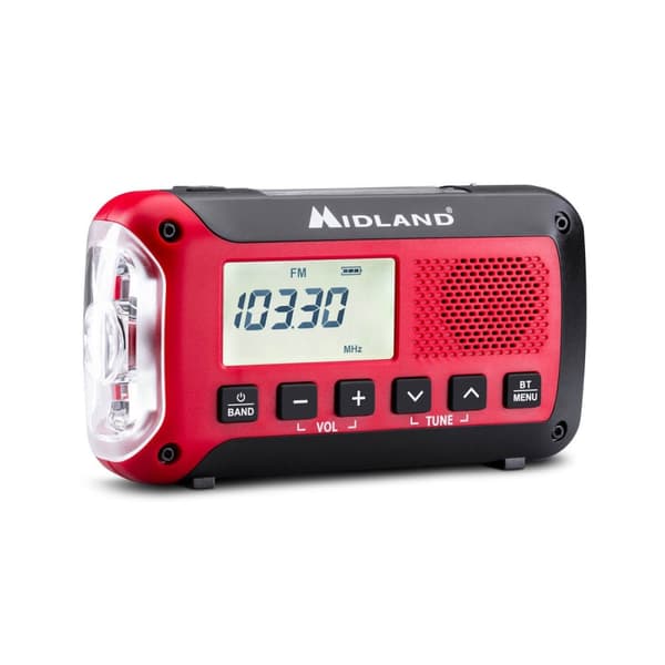 Midland Nødradio ER250BT Rød/Svart
