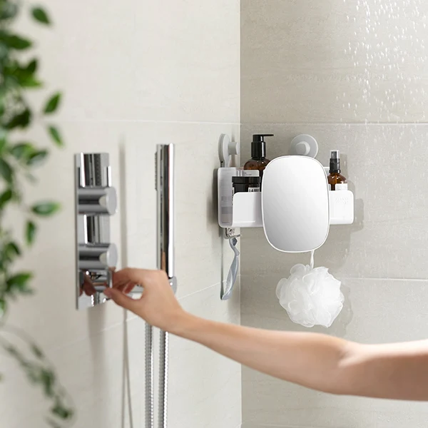 Étagère de douche en coin avec miroir easystore Joseph Joseph