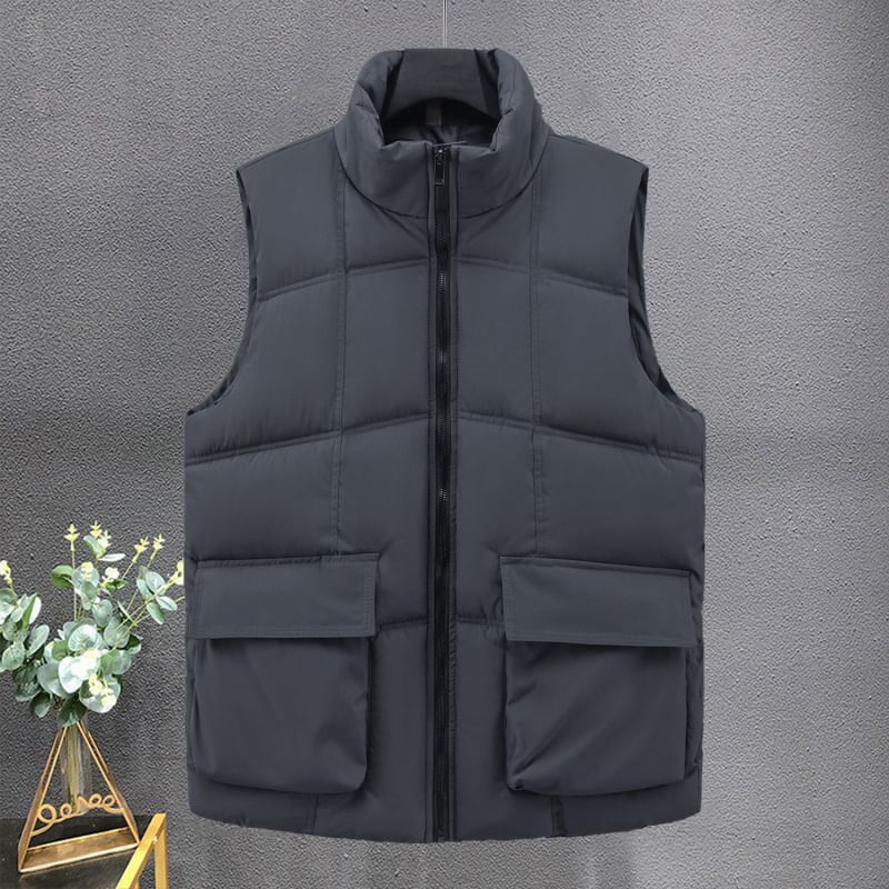 Fireon - Puffervest met opstaande kraag en rits