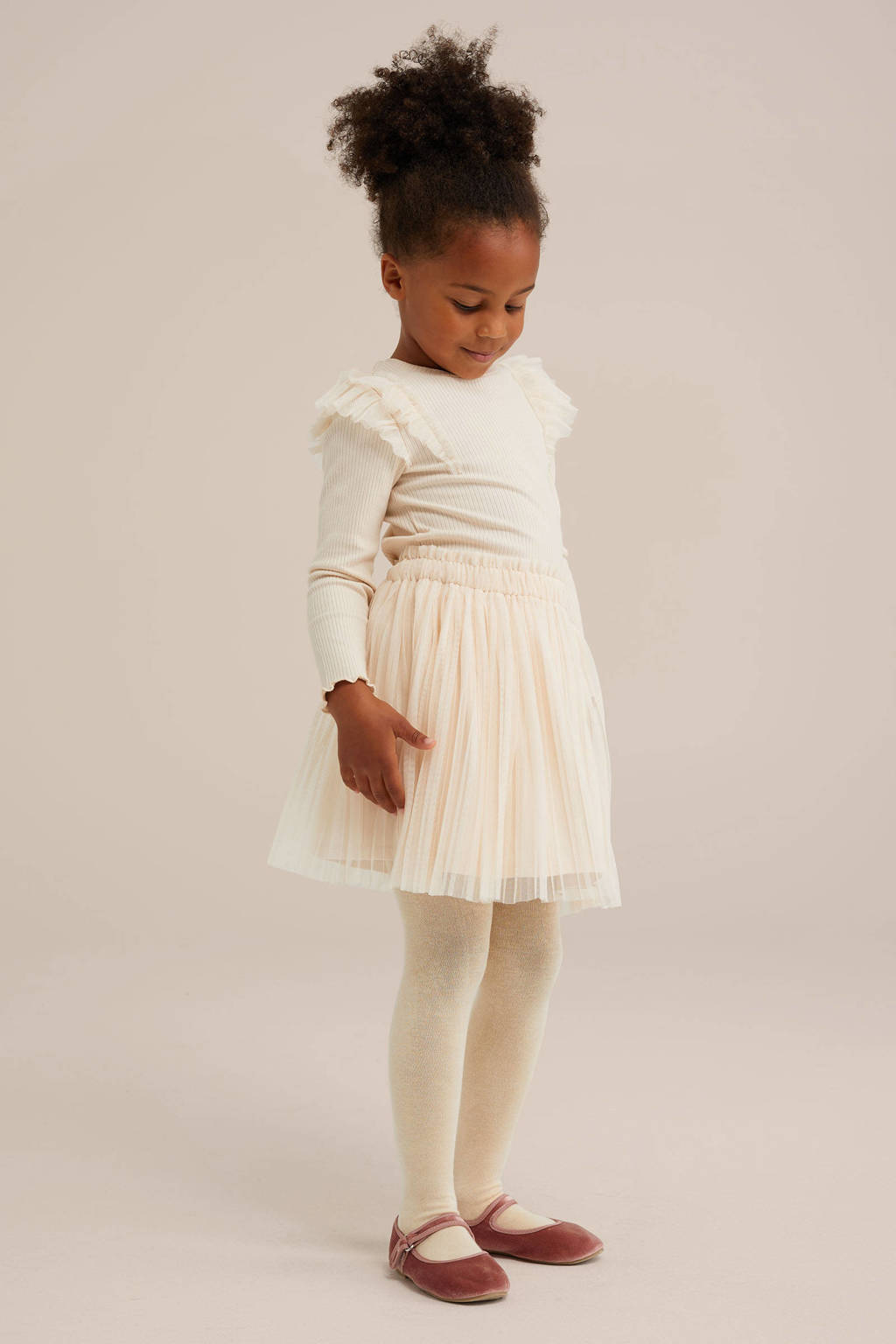 WE Fashion korte rok beige