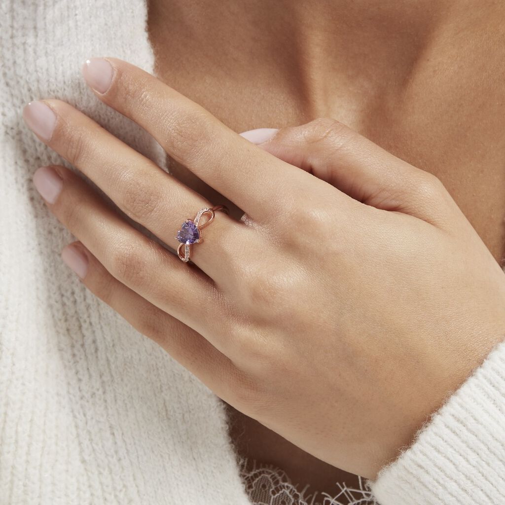 Bague Argent Rose Atieno Oxyde De Zirconium
