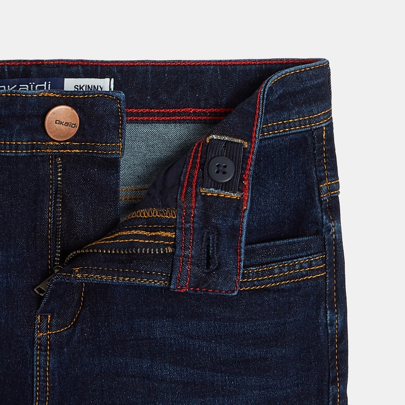 Jean skinny bi-stretch bleu garçon