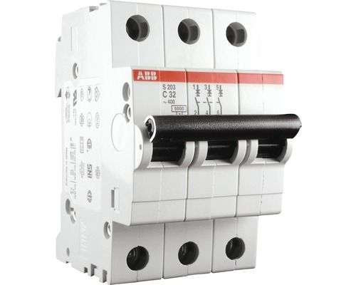 ABB S203-C32 32A Stroomonderbreker C 3-polig