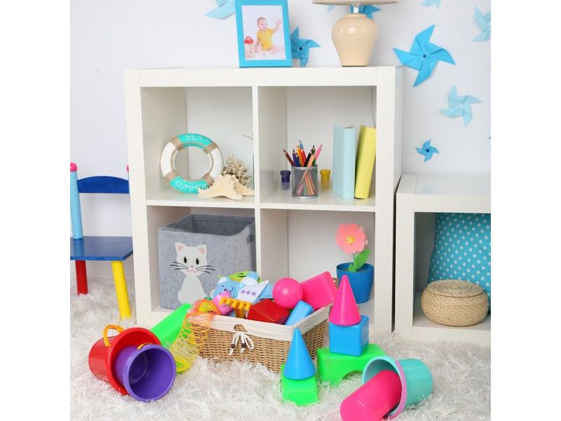 relaxdays Spielzeugkorb Panda Idealer Aufbewahrungskorb für das Kinderzimmer