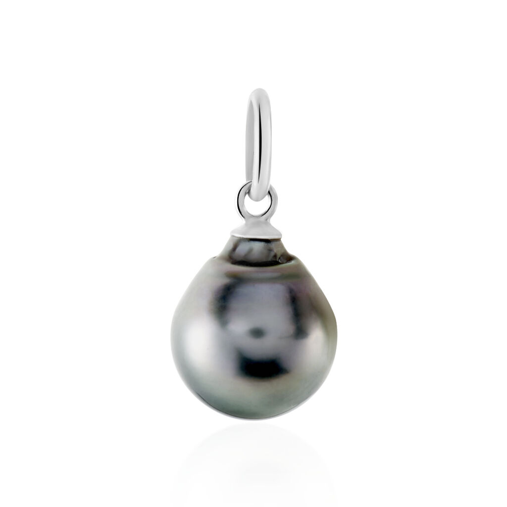 Pendentif Syana Or Blanc Perle De Culture De Tahiti