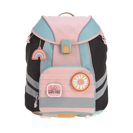 Lässig Schulranzenset Unique Rose Blue Black, 7-teilig