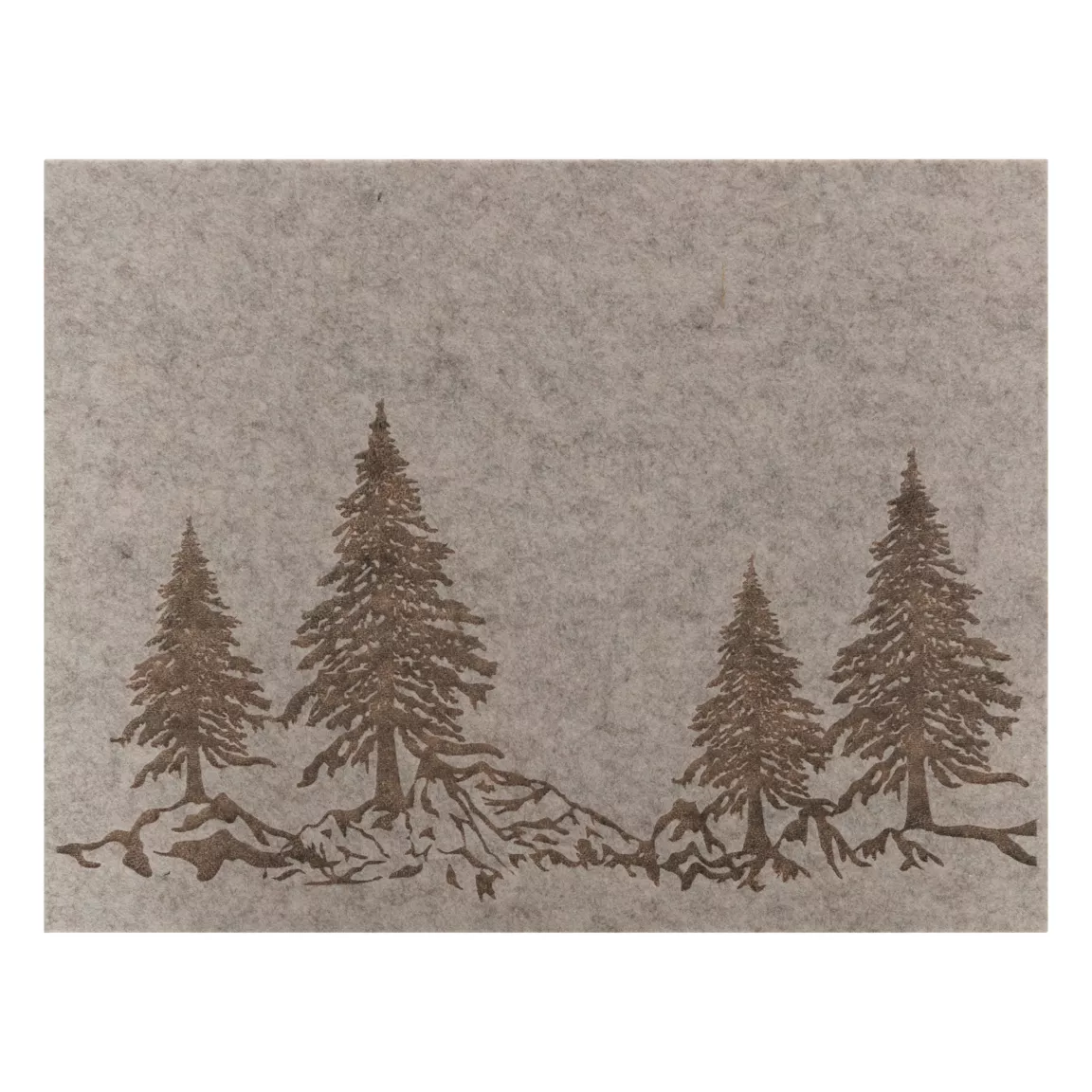 Set de table en feutrine Forêt d'hiver Beige