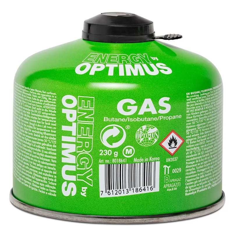 Optimus Gas Canister 230 G (Butan, Propan, Isobutan) Green