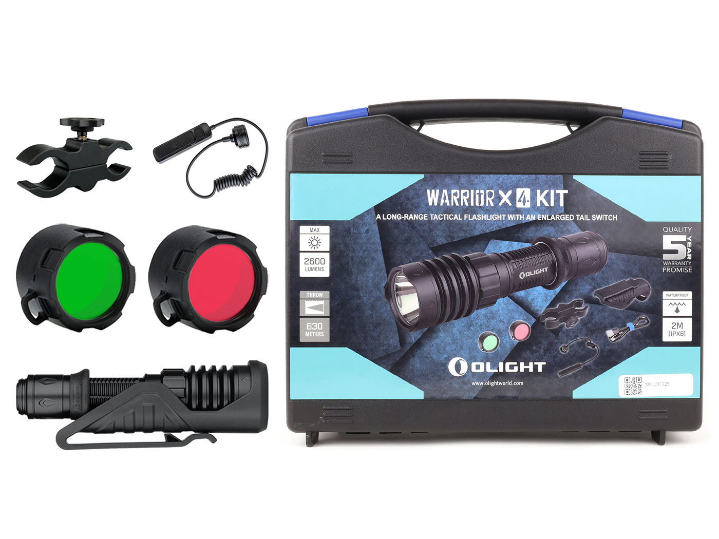 Olight Warrior X 4 Hunting Kit Oplaadbare Zaklamp