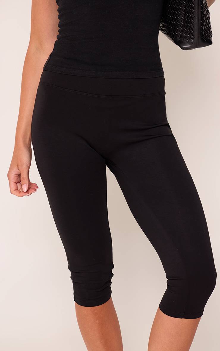 Noir Legging Capri Super Doux
