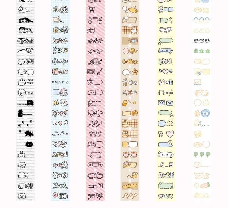 Stajnia - Cartoon Masking Tape (Diverse ontwerpen)