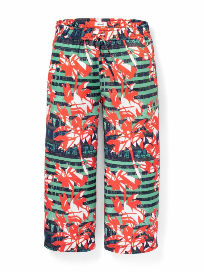 Lyocell-Culotte Palmenprint