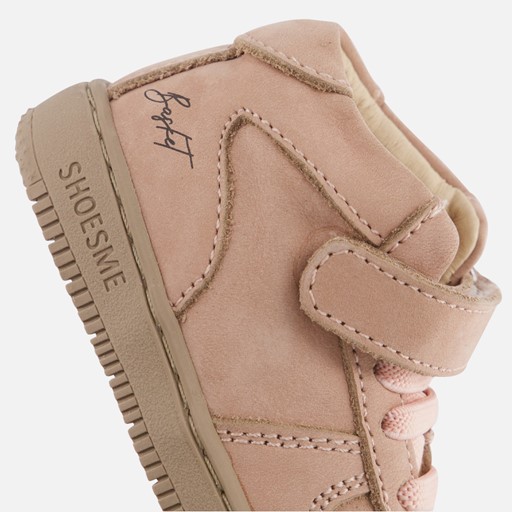Shoesme Babyschoenen Veterboots roze Leer