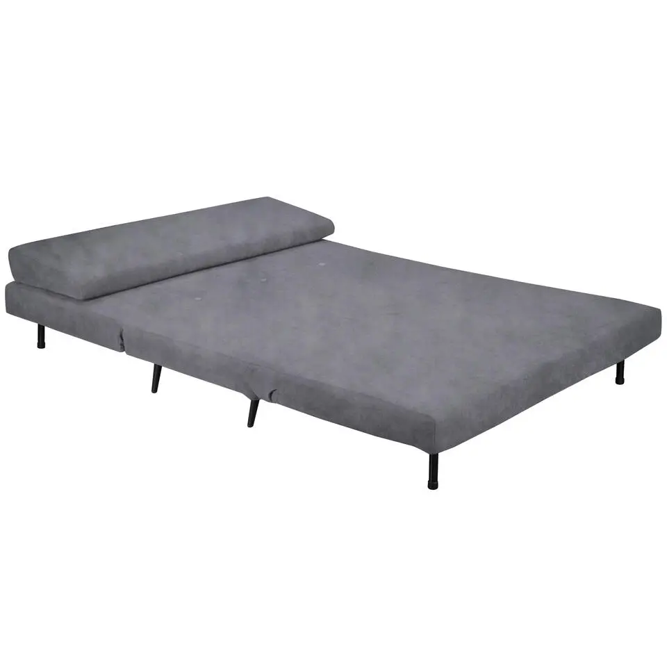 Mallory - Slaapbank 140 cm in antraciet fluweel