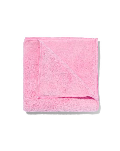 chiffon microfibre en polaire 32x32 rose