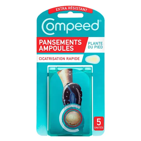 Curativos Compeed para bolhas na planta do pé, 5 unidades