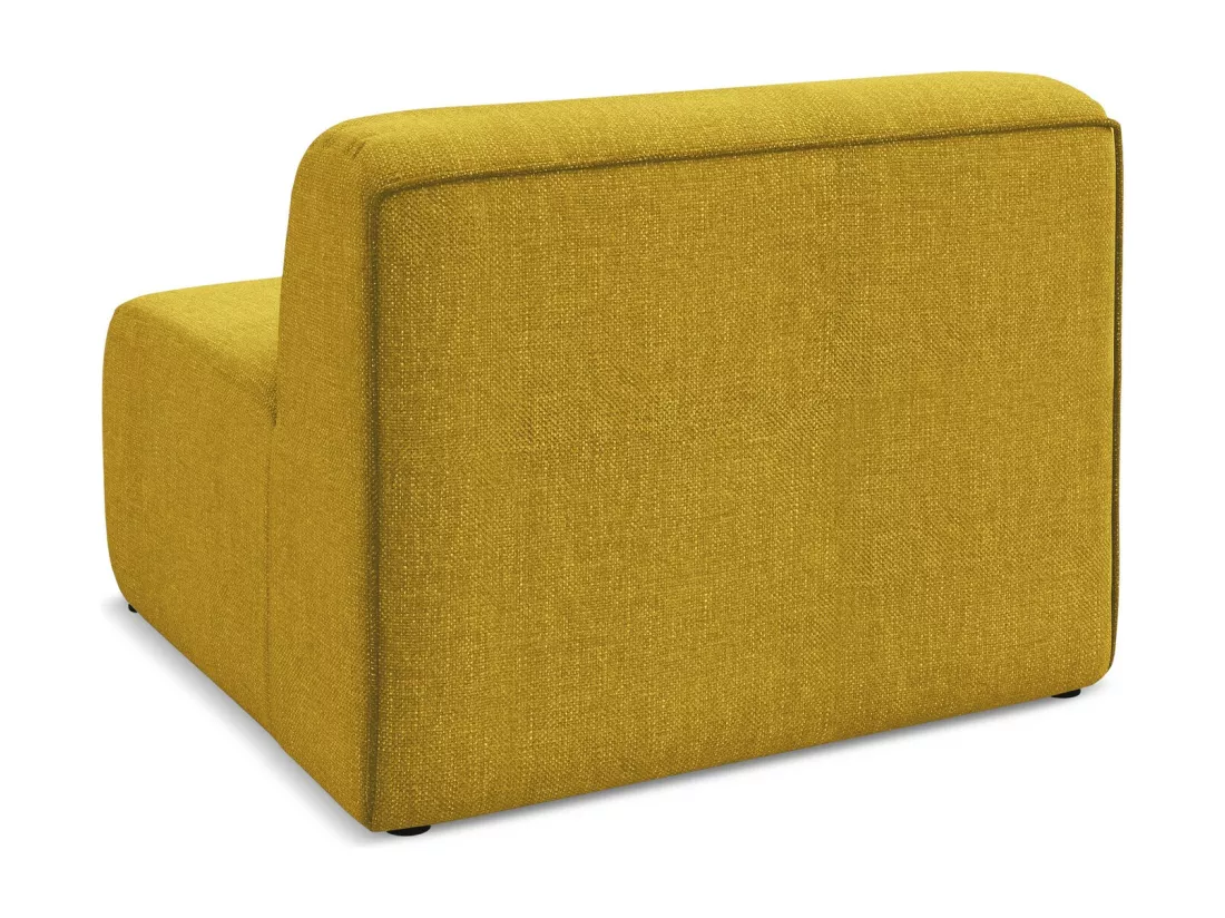 Fauteuil pour canapé modulable en tissu chenille - moutarde - EKAHI