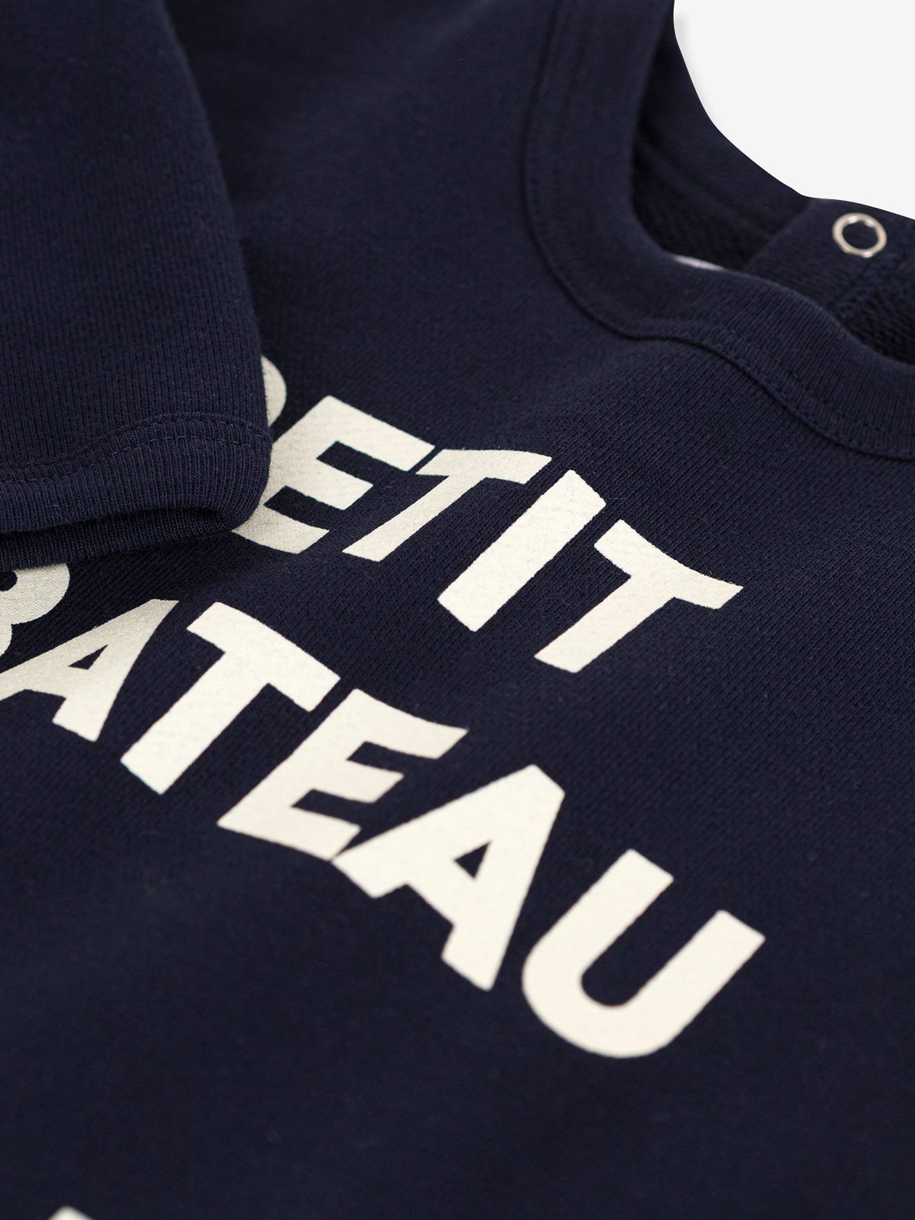 Moletom PETIT BATEAU de algodão orgânico, azul
