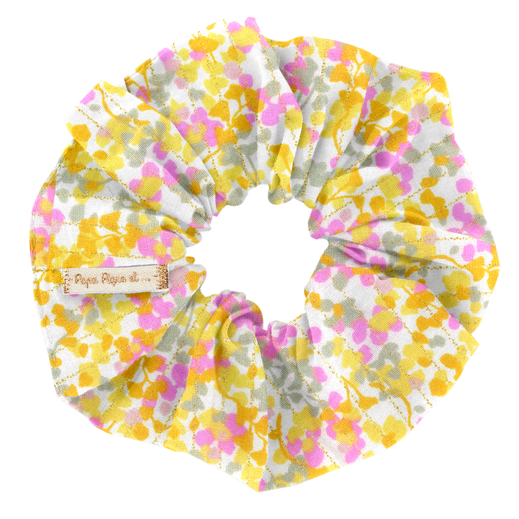 Chouchou Mimosa Jaune Rose