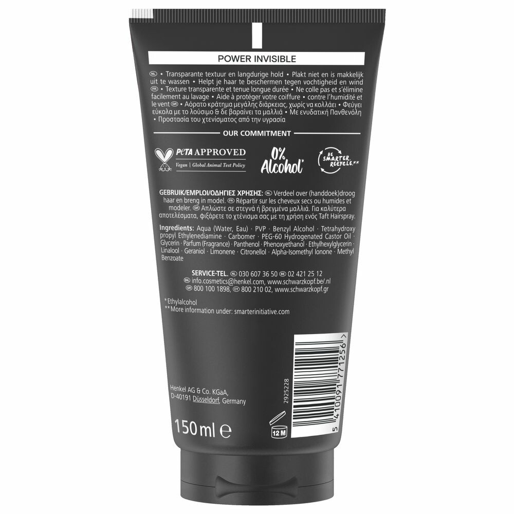 Taft Power Invisible Gel 150 ml