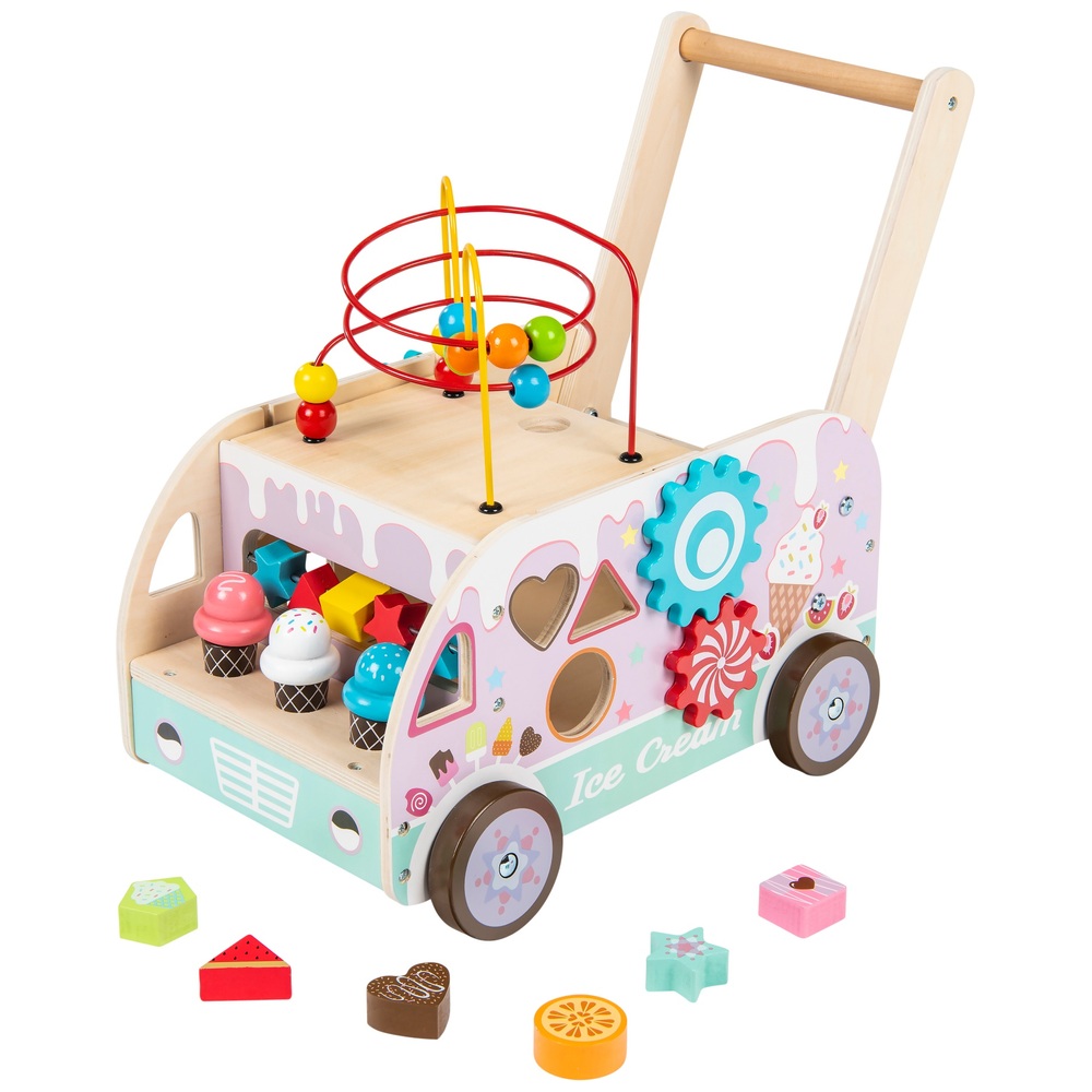 Eichhörnchen-Spielzeug-Eiswagen aus Holz