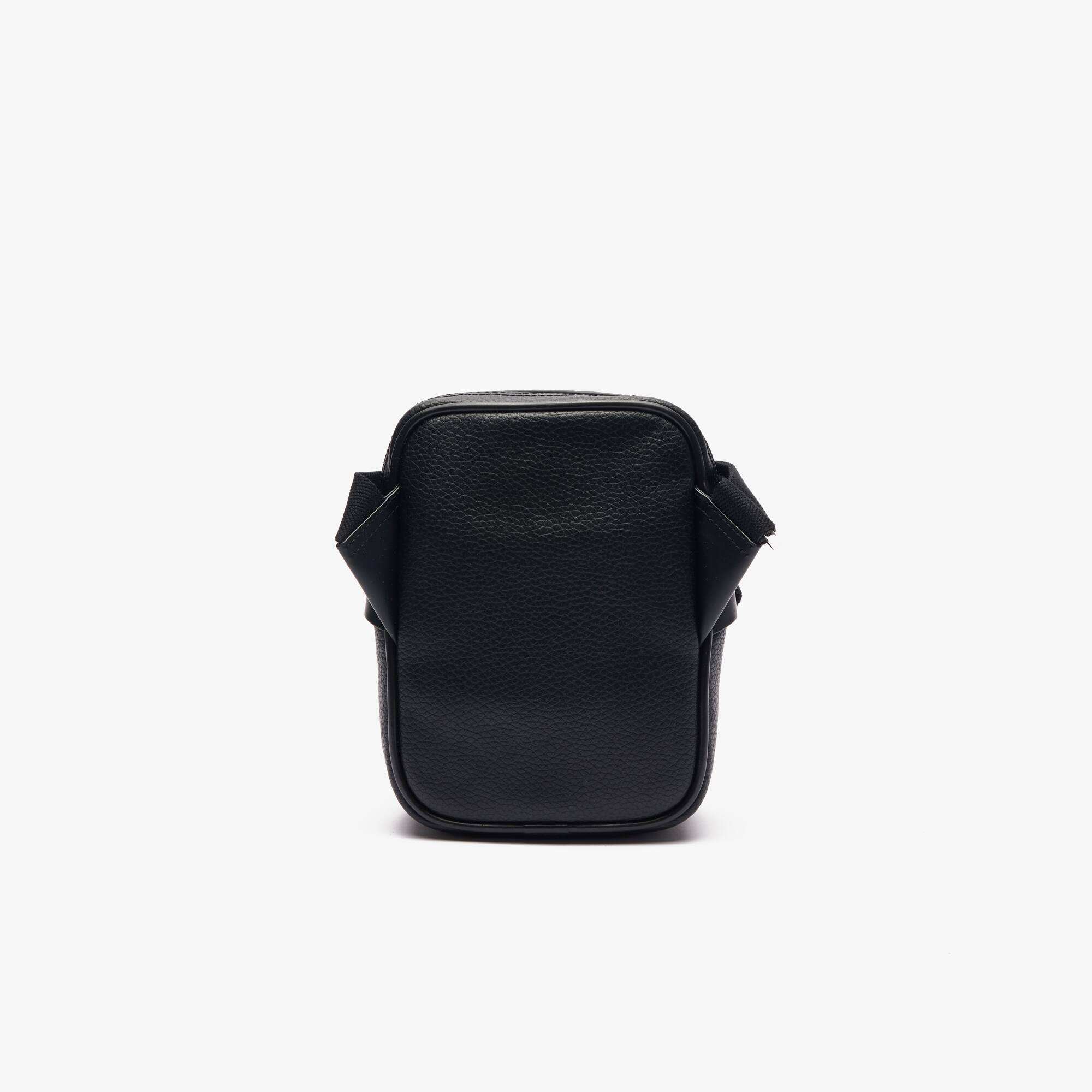Petite sacoche Angy en cuir grainé Sacoches & Pochettes - Noir - Lacoste - Homme