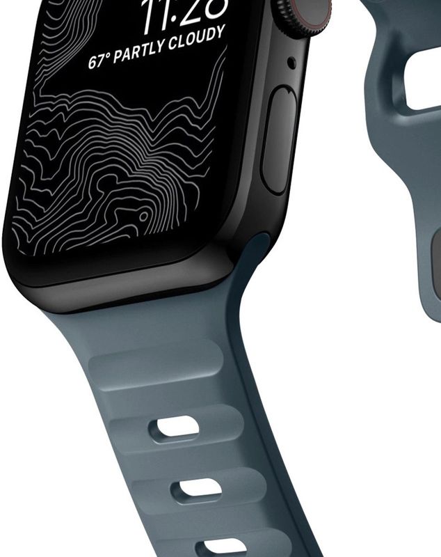 Nomad - Sport Band - Marine Blue - FKM voor Apple Watch Series 1 t/m 11 / SE / Ultra - 44/45/46/49 mm