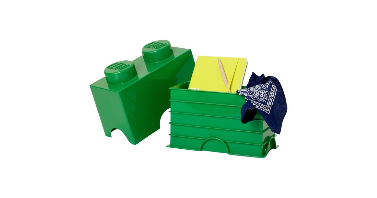 Room CopenhagenLEGO Storage Brick 2 Groen opbergdoos  (Groen)