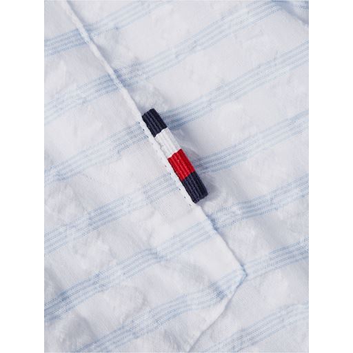 Tommy Hilfiger Check Kortærmet Skjorte, Optic White/ Cloudy Blue, S