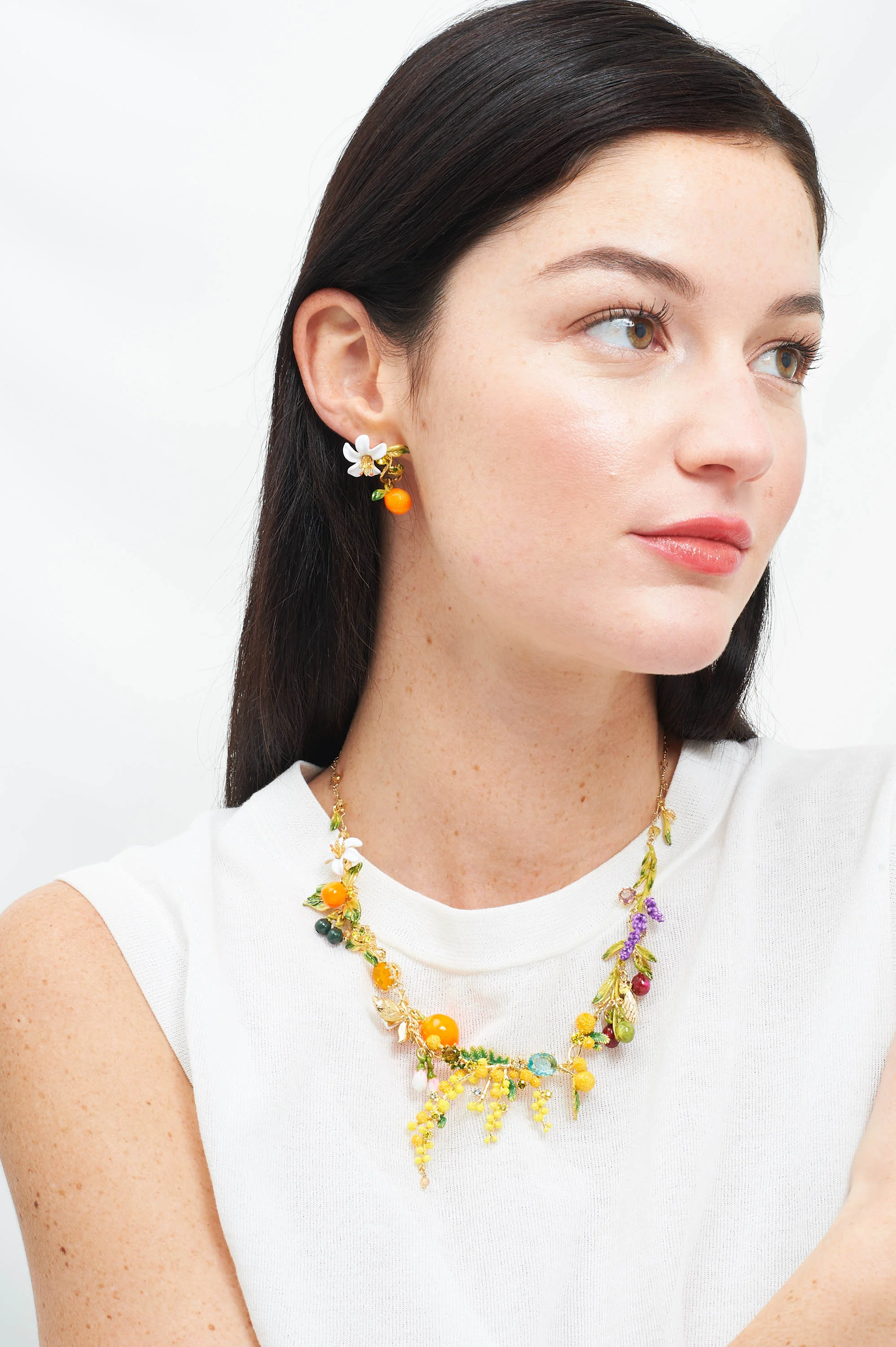 Collier plastron bouquet du jardin de provence | Multicolore