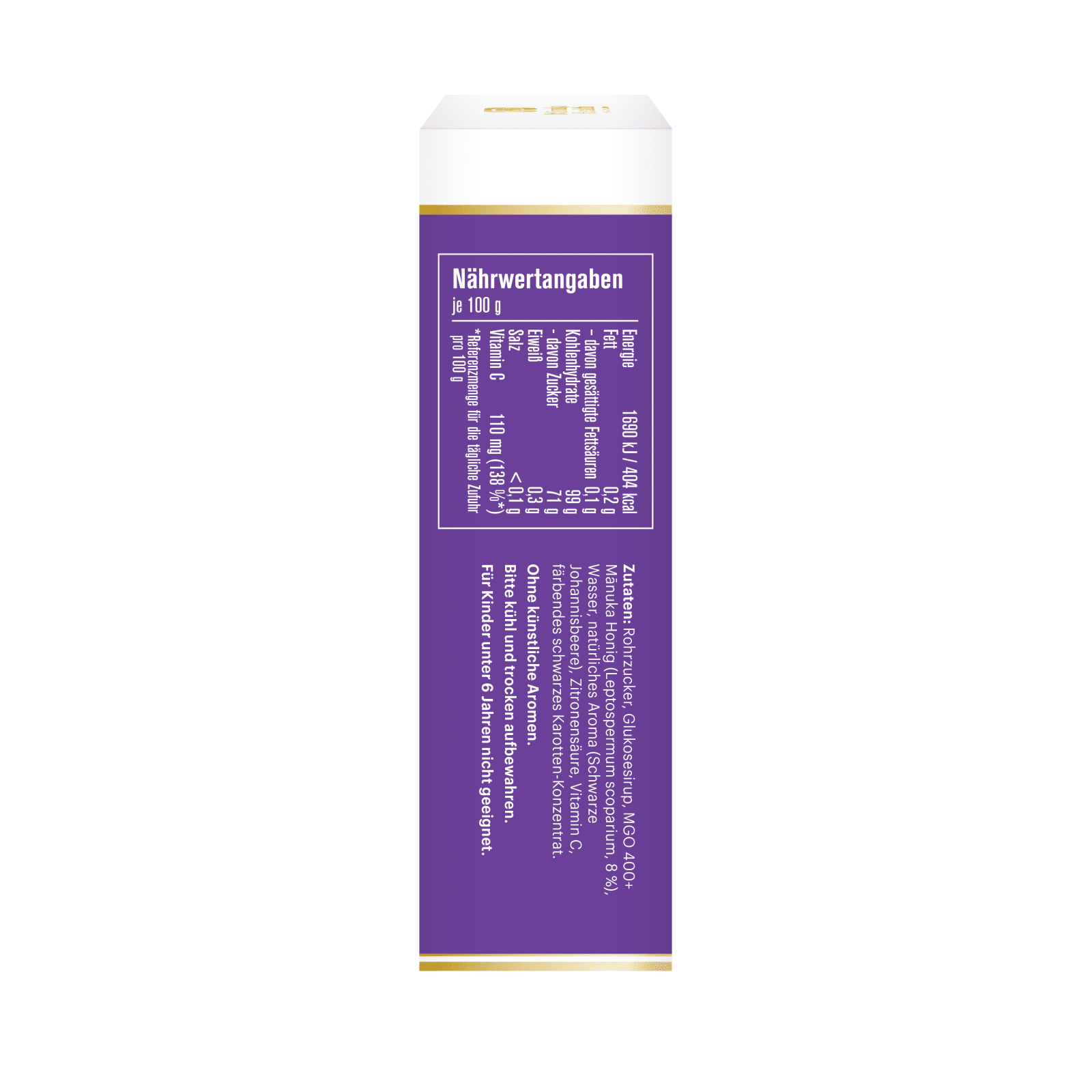 Manuka MGO 400 Hustenbonbons - 100g - Schwarze Johannisbeere