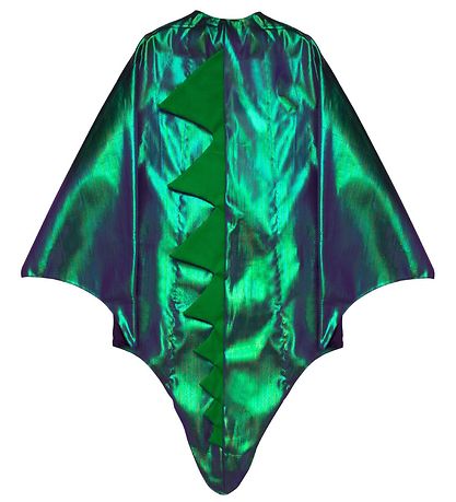 Meri Meri Udklædning - Kappe og Hat - Drage - Metallic  Grøn