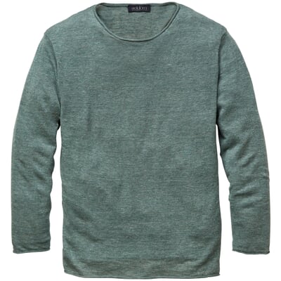 Herren-Strickpulli, Grünmelange
