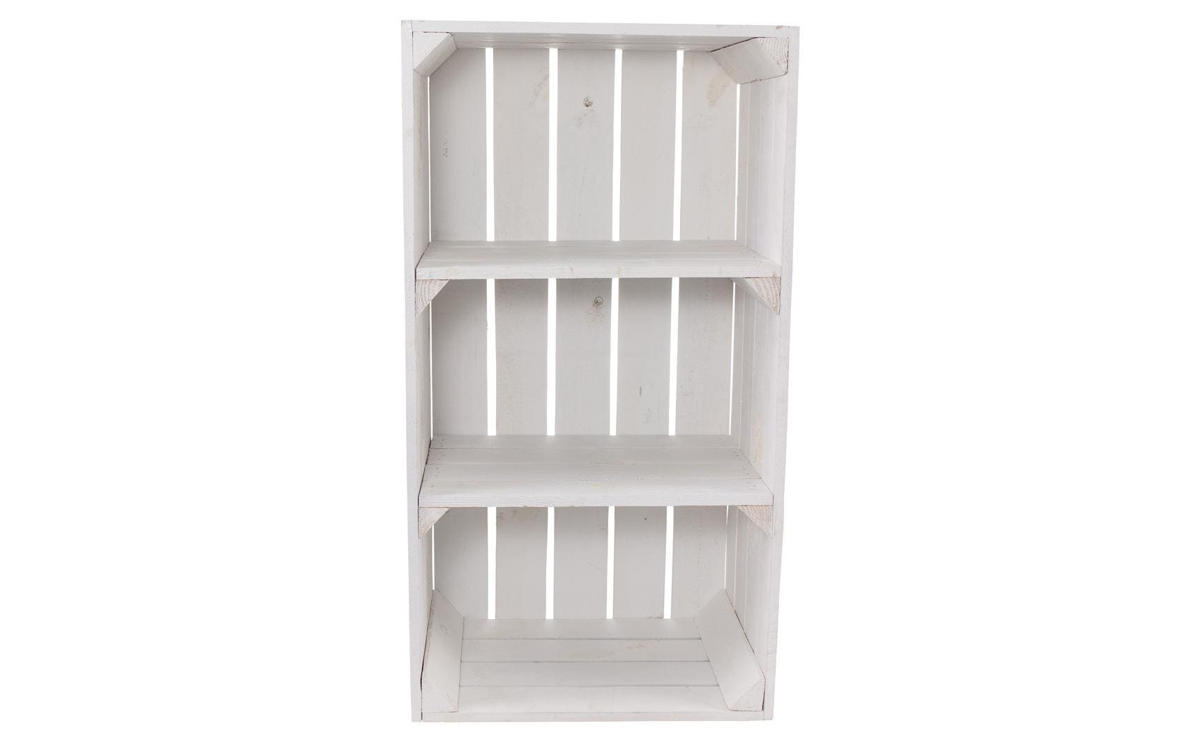 Regal Vintage Weiss 40 x 75 cmRegal im Holzharassen Stil