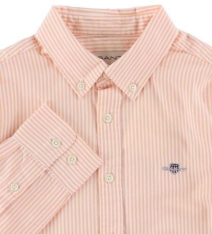 GANT Hemd - Oxford - Coral Apricot/Weißer Streifen