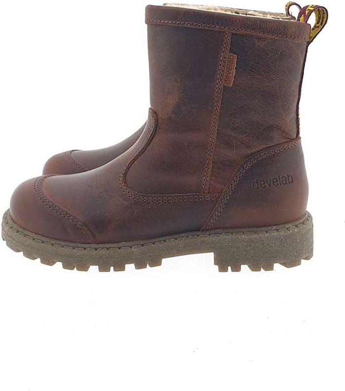Develab 45877 Enkelboots - Enkellaarsjes - Jongens - Cognac - Maat 27