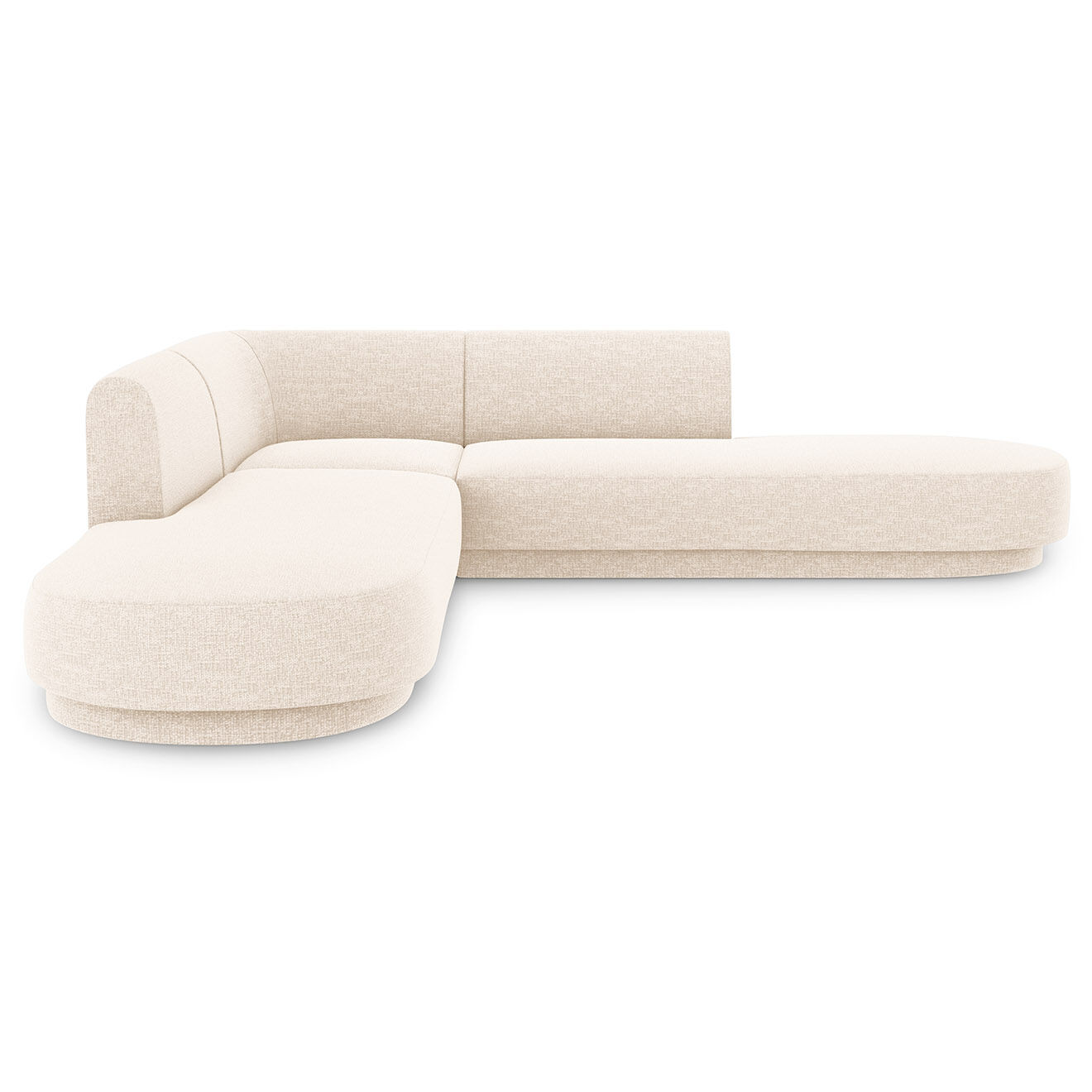 Micadoni Limited Edition Canapé d'angle Symétrique Miley 5 Places beige clair - 220x220x74 cm