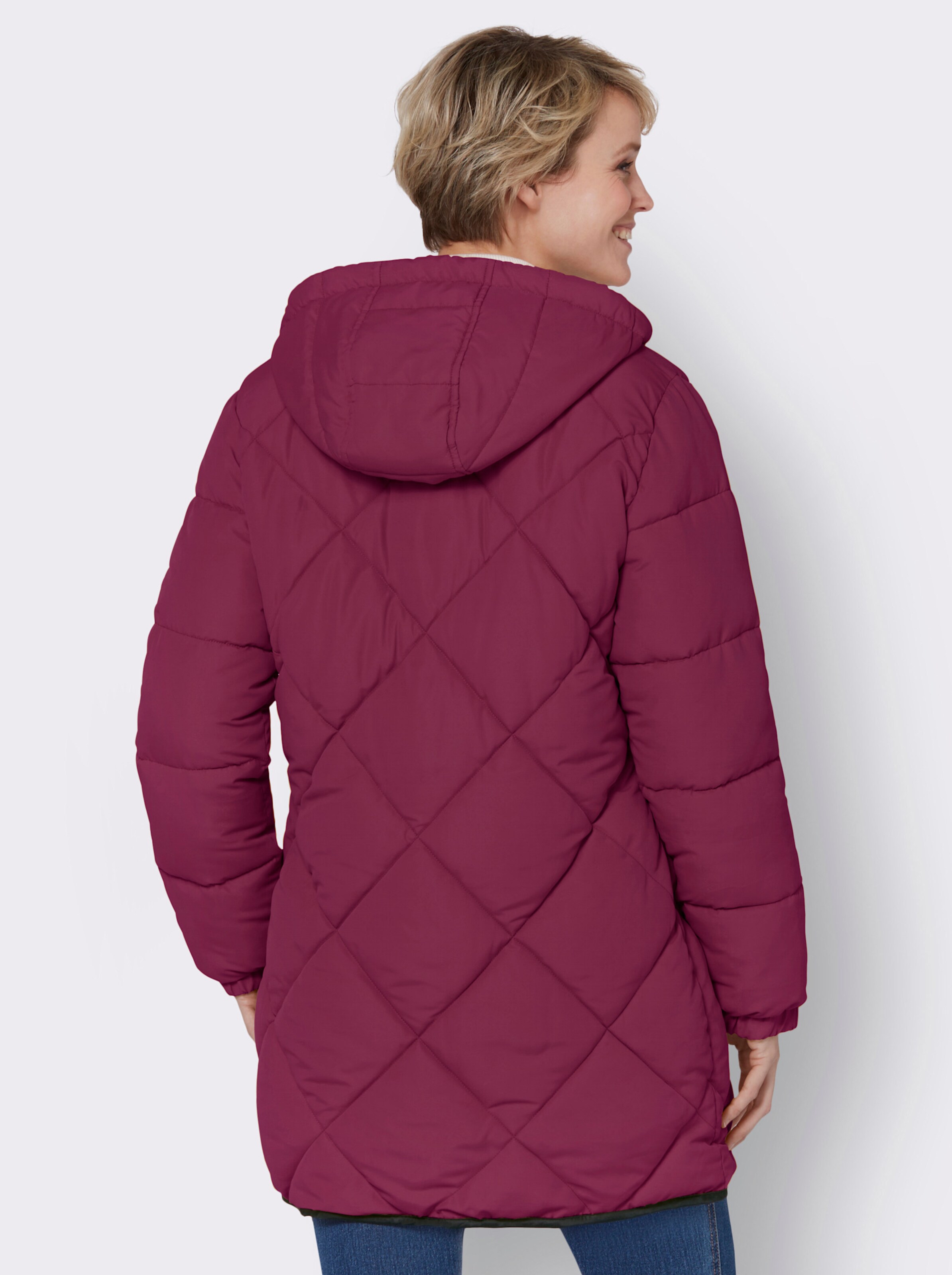Longjacke mit elastischen Bündchen