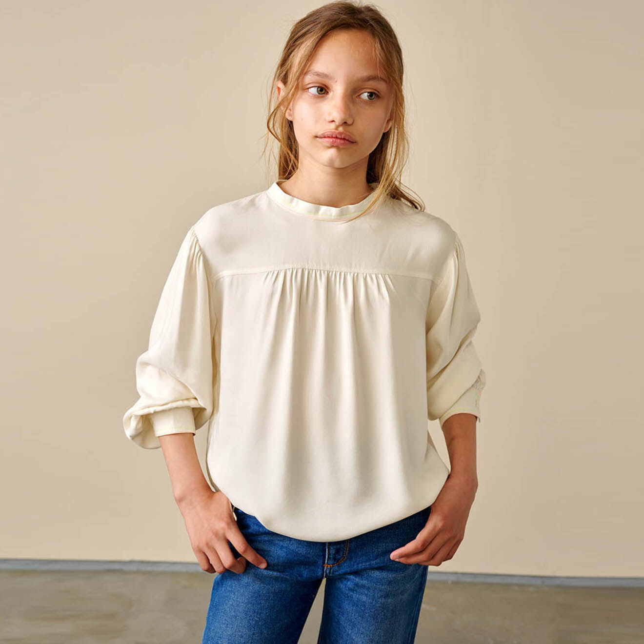 Bellerose Blouse Impress fluide écrue