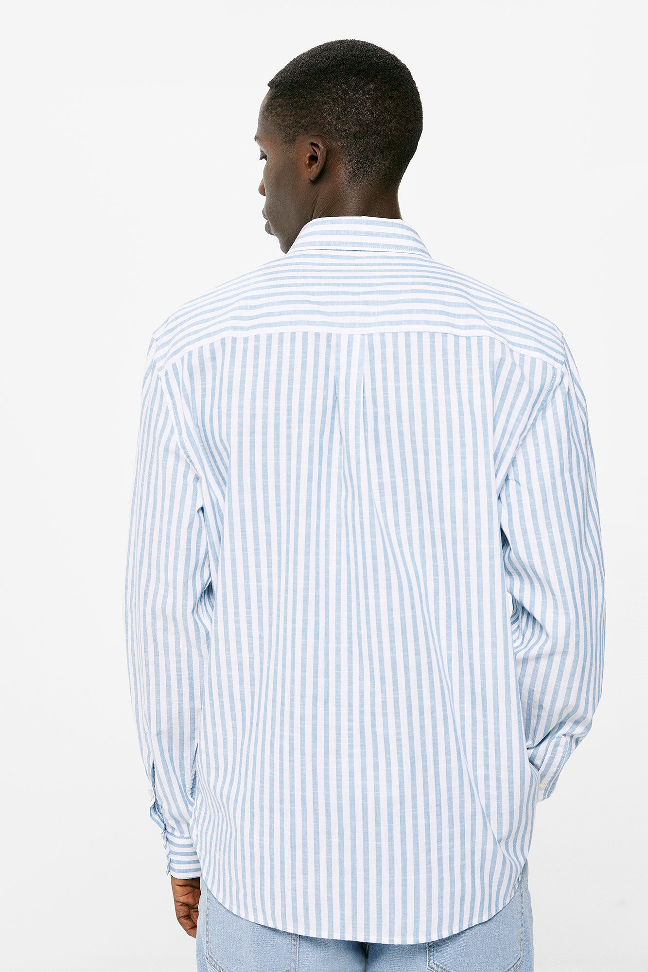 Camisa listrada clara - azul