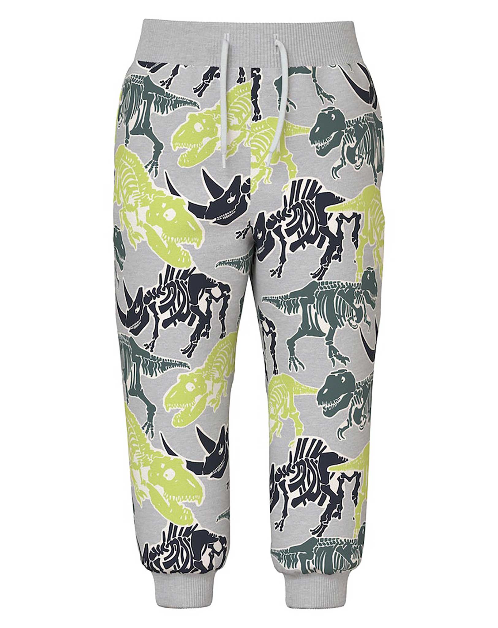 Sweathose NMMBOVE DINOSKELETT in light grey melange