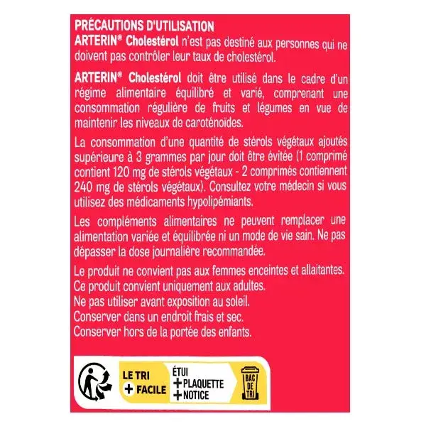 Arterin Colesterol com Ingredientes Ativos de Origem Natural - 30 Comprimidos