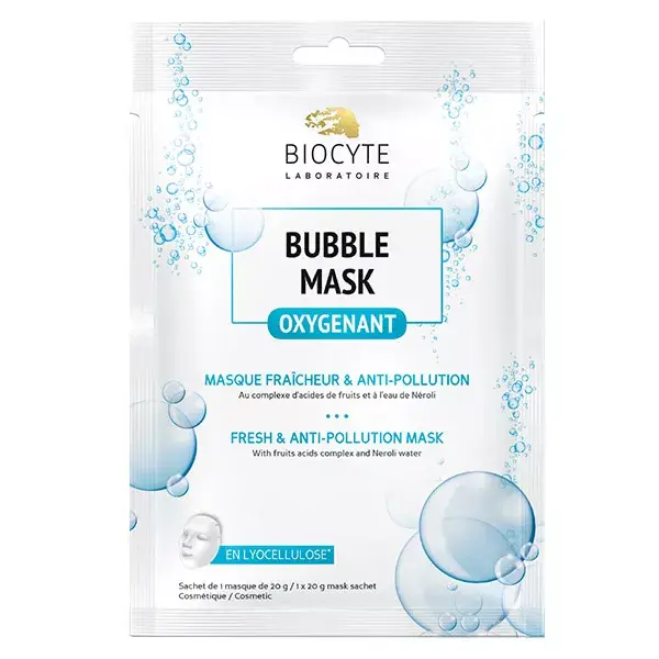 Biocyte Bubble Mask Oxygenant Fruits AHA, Eau de Néroli, Lyocellulose 1 Masque