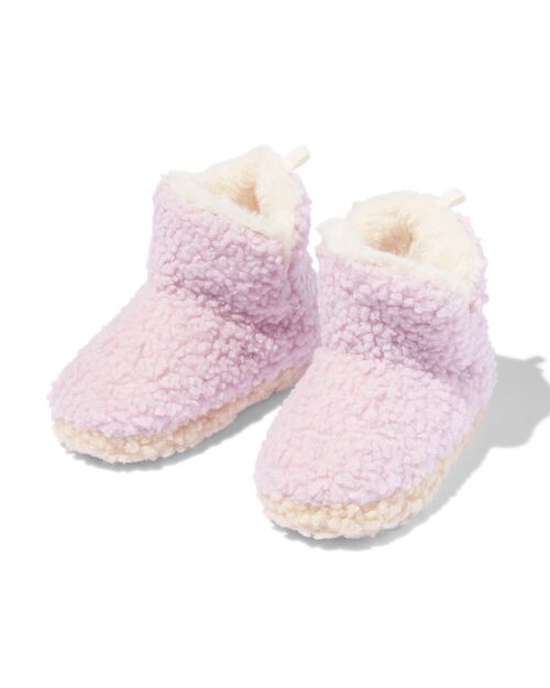 pantoufles en peluche pour enfants  violet