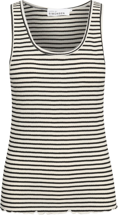Karen by Simonsen CandaceKB Striped Tank Top Egret/meteorite stripe
